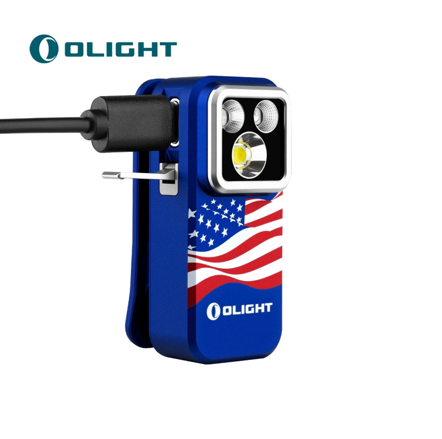 OLIGHT Oclip Pro S - Clip on Flashlight with Light, UV, and RGB Light, 600 Lumens Max