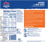 Mountain House Lasagna with Meat Sauce Freeze Dried Meal, 2 Servings, Pouch