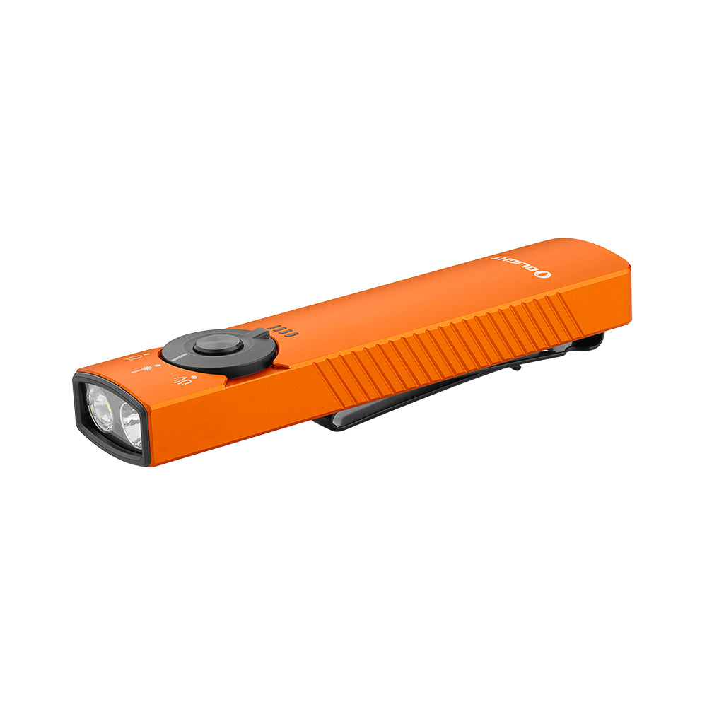 Olight Arkfeld Pro Flat Flashlight (1300 Lumen LED Light, Laser, and UV Light)