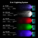 OLIGHT Oclip Pro S - Clip on Flashlight with Light, UV, and RGB Light, 600 Lumens Max