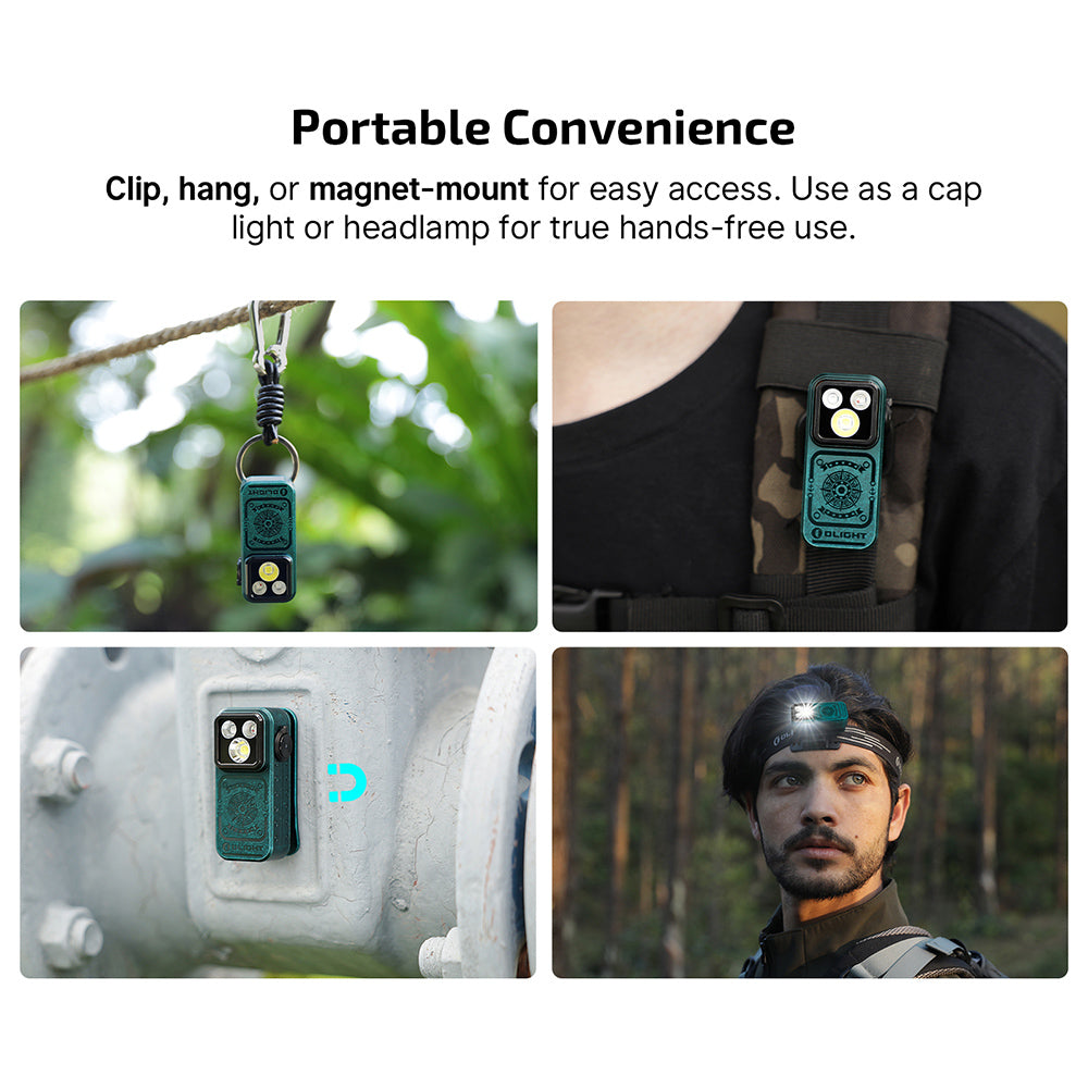 OLIGHT Oclip Pro S - Clip on Flashlight with Light, UV, and RGB Light, 600 Lumens Max