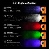 OLIGHT Oclip Pro S - Clip on Flashlight with Light, UV, and RGB Light, 600 Lumens Max