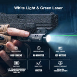 Olight Baldr Mini 600-lumen Rail Mounted LED Tactical Pistol Light with Green Laser