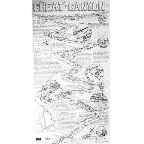 Cheat River Canyon Whitewater Map Drawing  by William Nealy