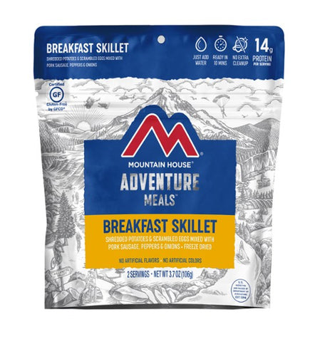 Mountain House Breakfast Skillet Freeze Dried Meal (Gluten Free), 2 Servings, Pouch