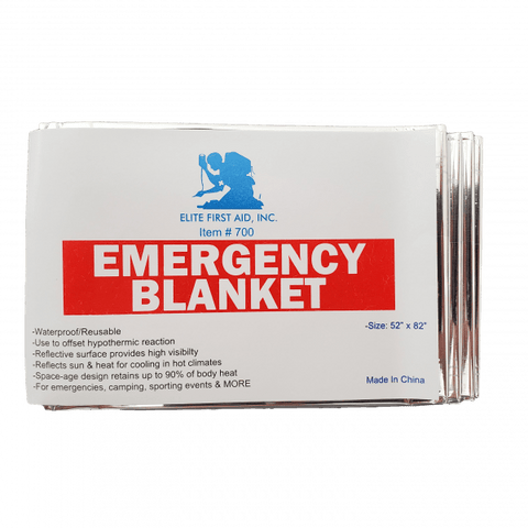 Ultralight Compact Emergency Blanket - Silver, 52" x 82"